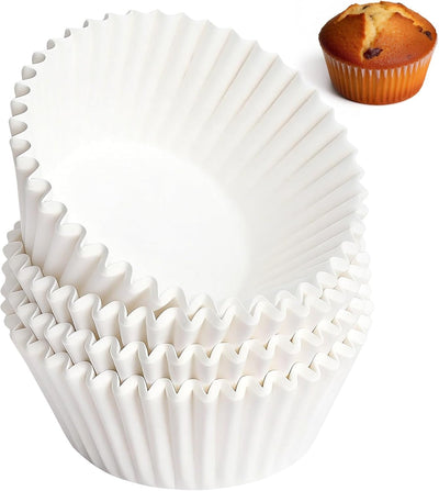 Vasos papel aluminio blanco para hornear 100 pzas cupcakes