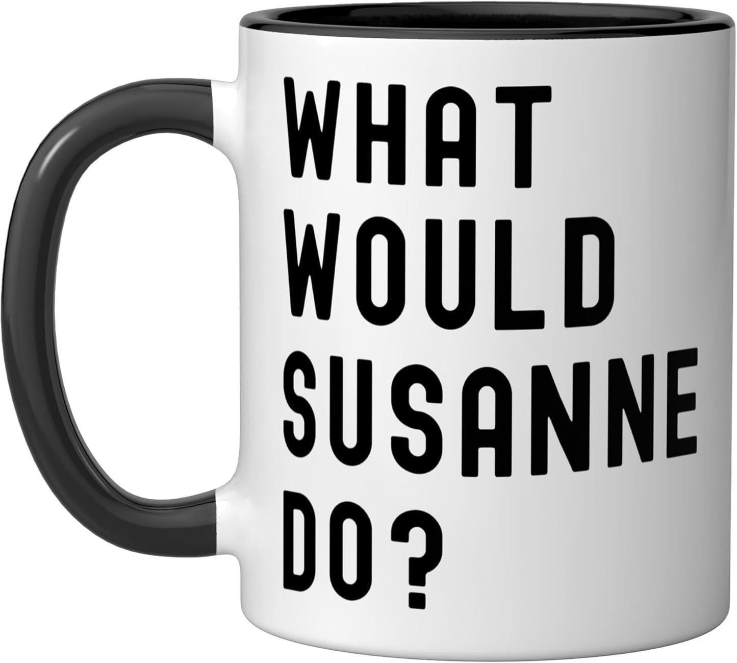 Taza cerámica What Would Susanne Do? Negro/Blanco