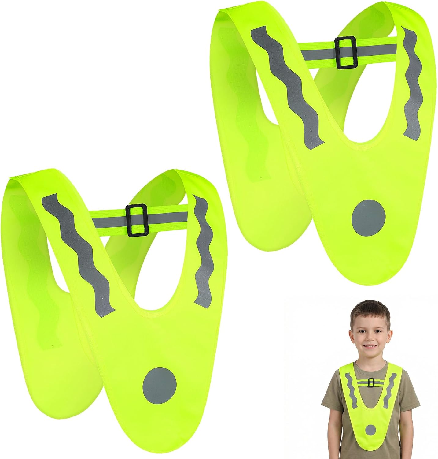 Chaleco seguridad niño forma V reflectante 3-12 años 2uds