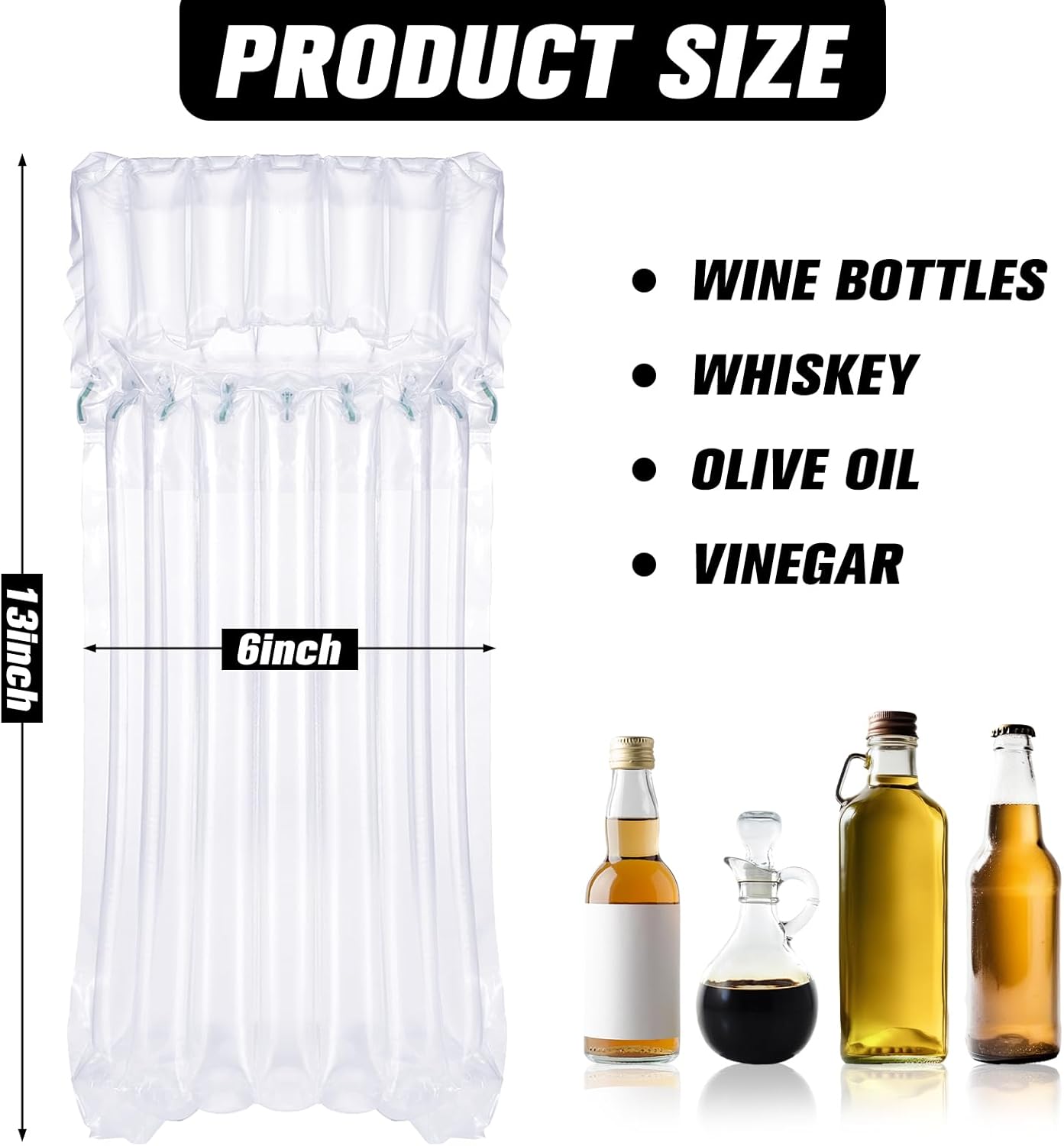 800 Bolsas Protectoras Vino Viaje Con Columna Aire Inflable