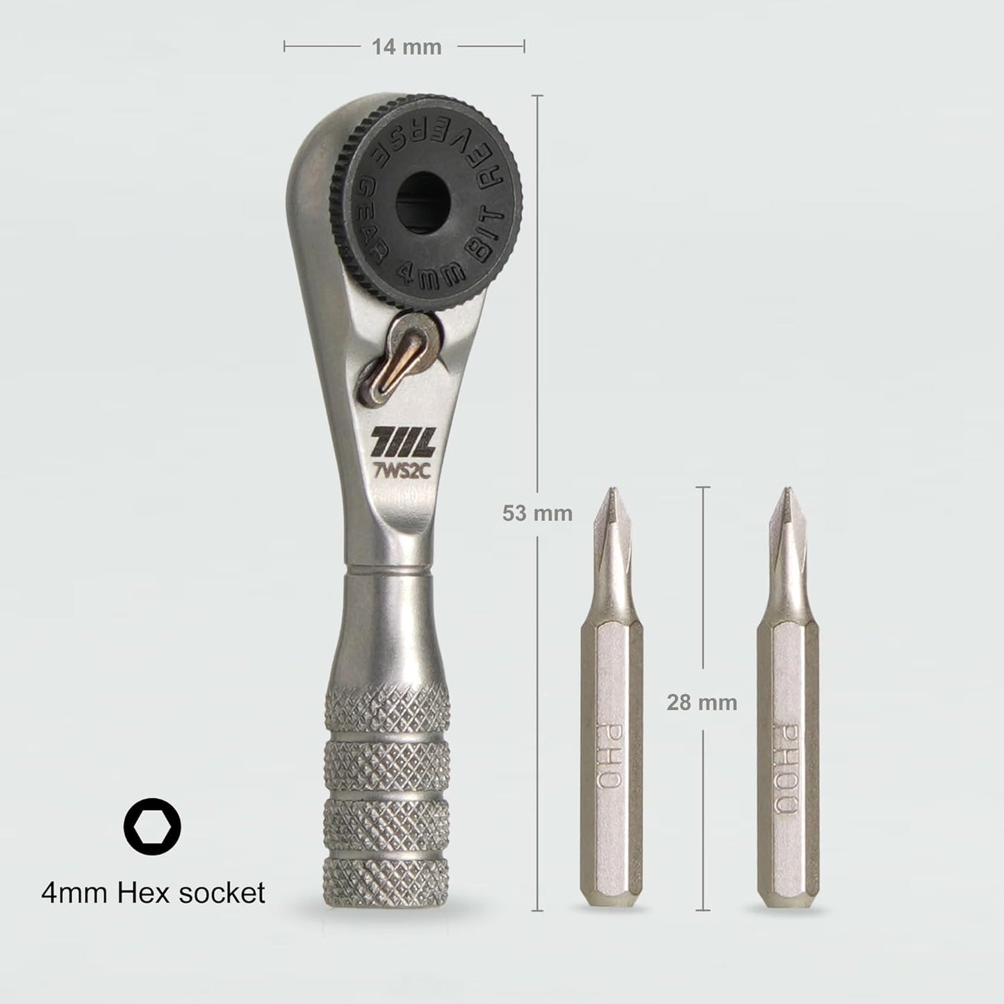 Llave trinquete micro agarre 0.157pulg reparación