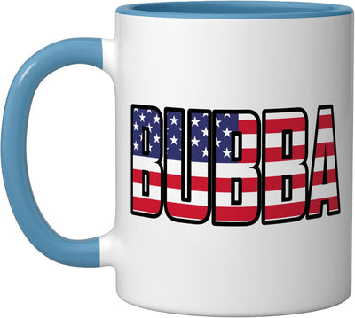 Taza Cerámica Bandera Americana para Abuelo Azul Blanco