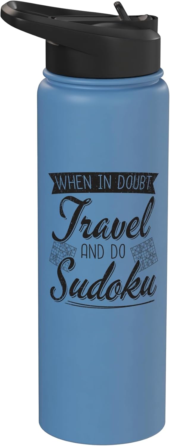 Botella de agua acero inoxidable aislada Sudoku Lover