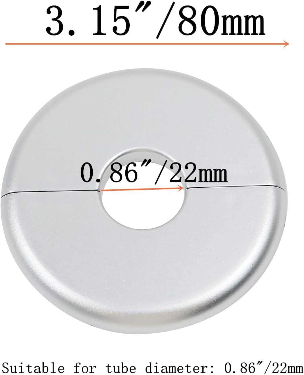 3 Pzas Brida Dividida ABS Autoadhesiva 0.86pulg Plata
