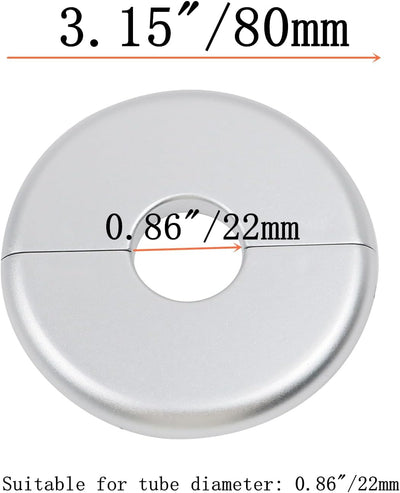 3 Pzas Brida Dividida ABS Autoadhesiva 0.86pulg Plata