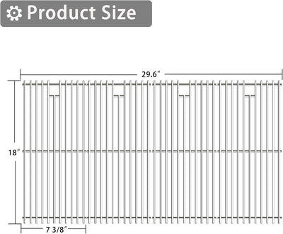Rejillas parrilla Blaze 3-5 quemadores acero inox set 4