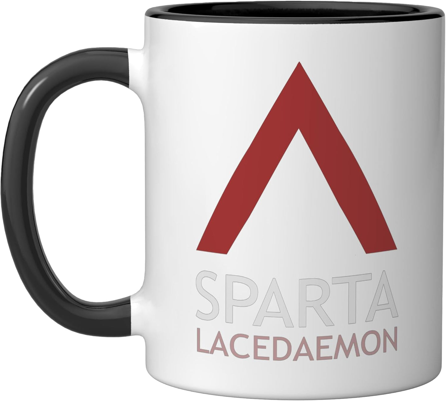 Taza cerámica Lacedaemon Esparta Lambda Negro/Blanco
