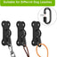 Soporte correa perro pared gancho negro pack 2