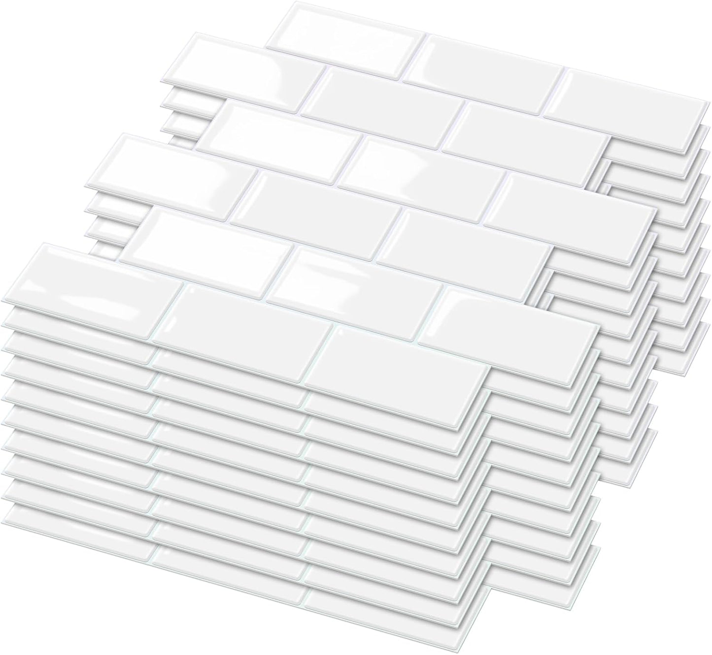 10 Hojas Despegar Pegar Textura Cristal 12x12pulg Blanco