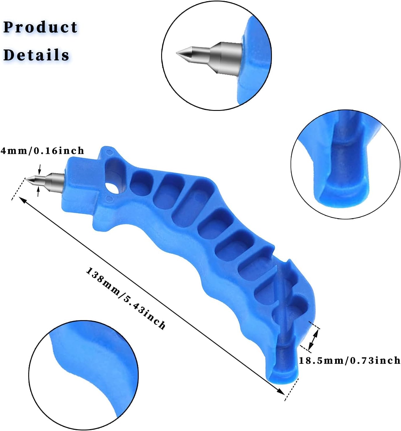 Kit herramientas perforación tubería goteo 2en1 1/4pulg azul