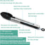 Pinzas cocina 17pulg silicona acero inox