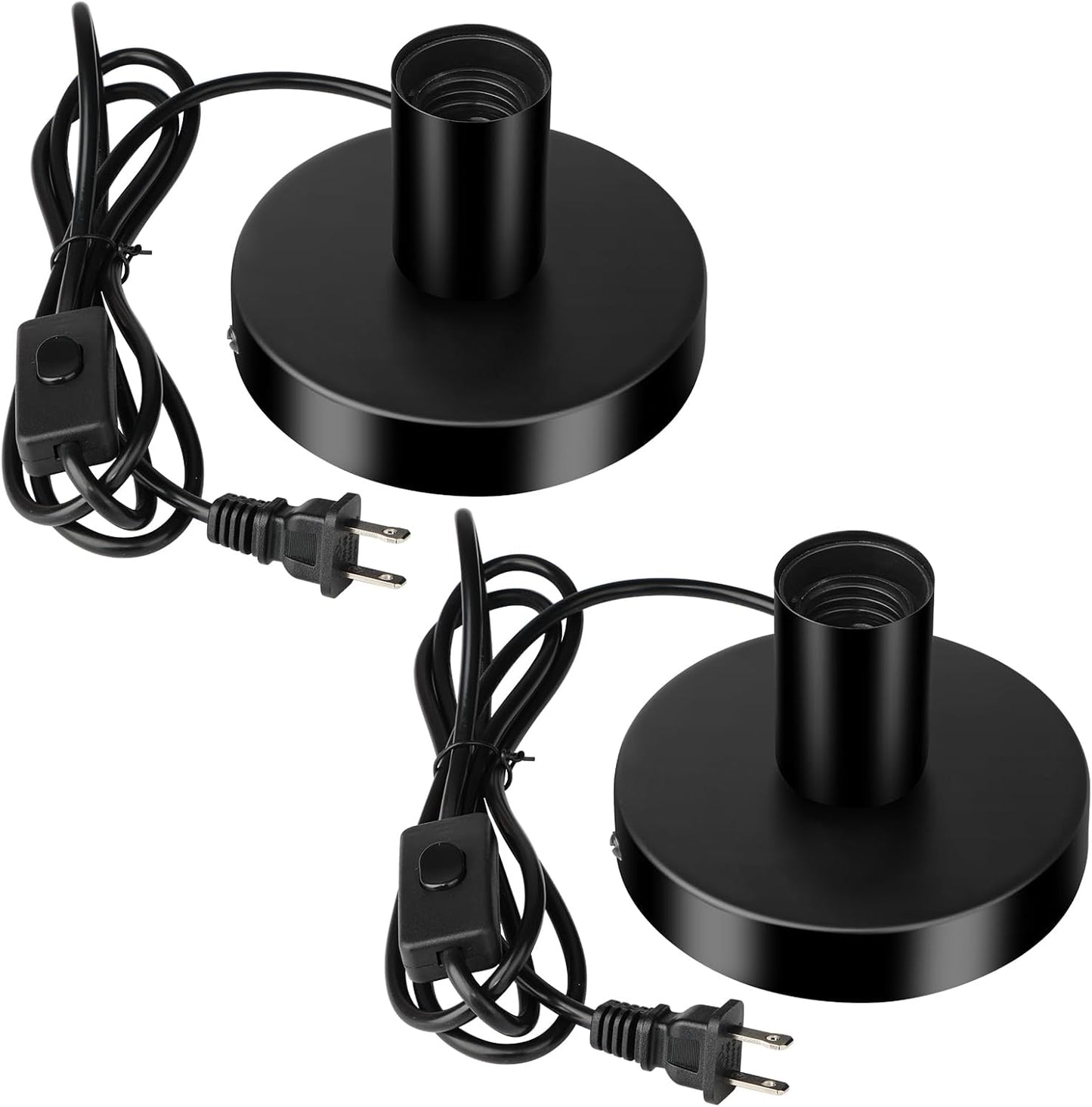 Base lámpara mesa vintage E26/E27 con enchufe 5.6pulg