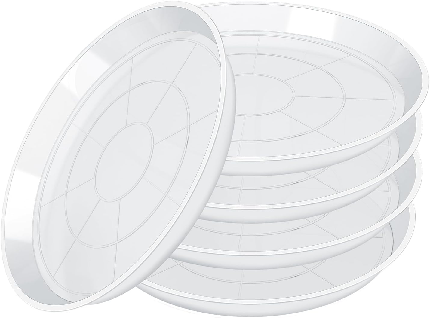 Bandejas plástico transparente para plantas 3-12pulg set 5