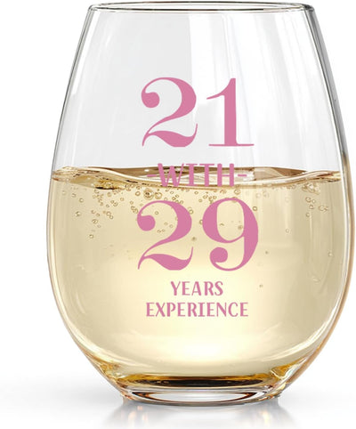 Copa de vino divertida para mujer de 50 años, regalo de cumpleaños número 50