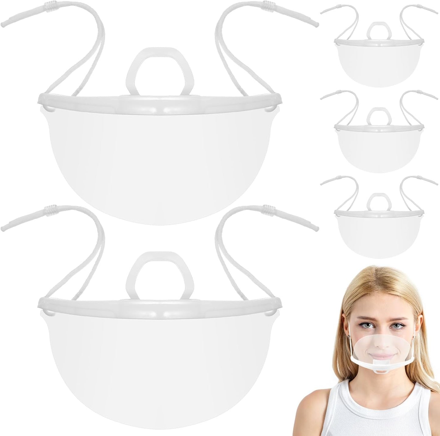 20 Pzas Máscara Anti Niebla Plástico Transparente Alimentos