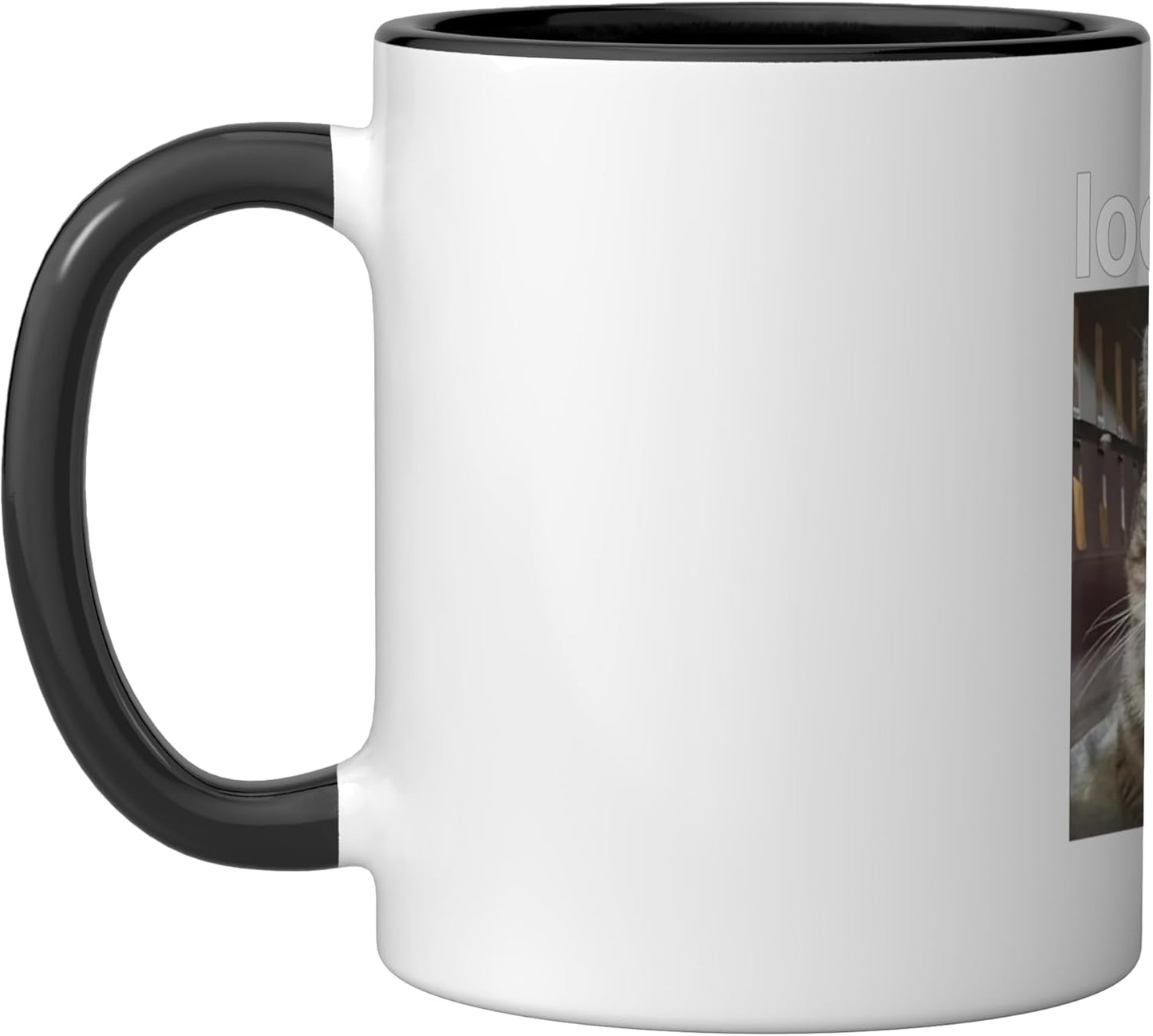 Taza Cerámica Lock TF In Cat Meme Negro/Blanco