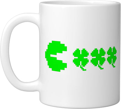 Taza de cerámica con diseño de tréboles para niños y niñas