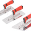 Set 3 Paletas Acero Inox Pulido Agarre Suave Para Yeso Hormigón