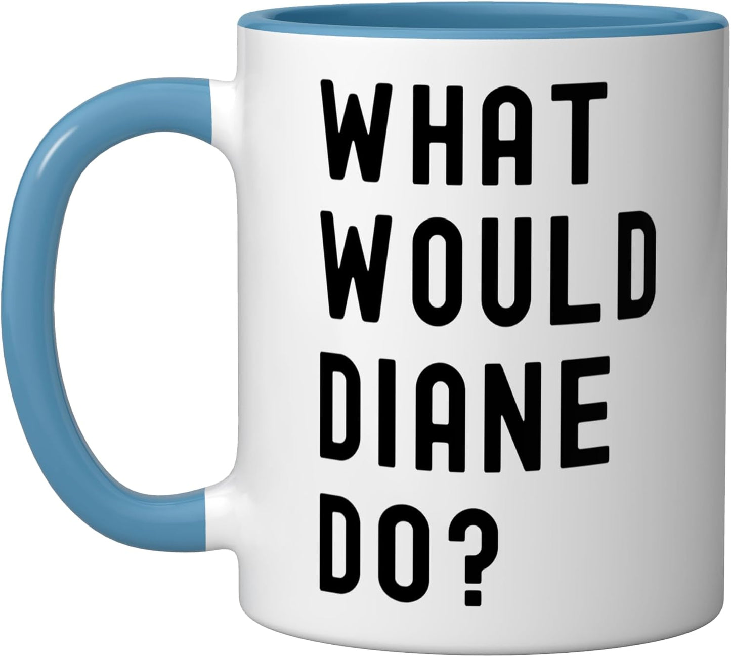 Taza cerámica What Would Diane Do? Azul/blanco