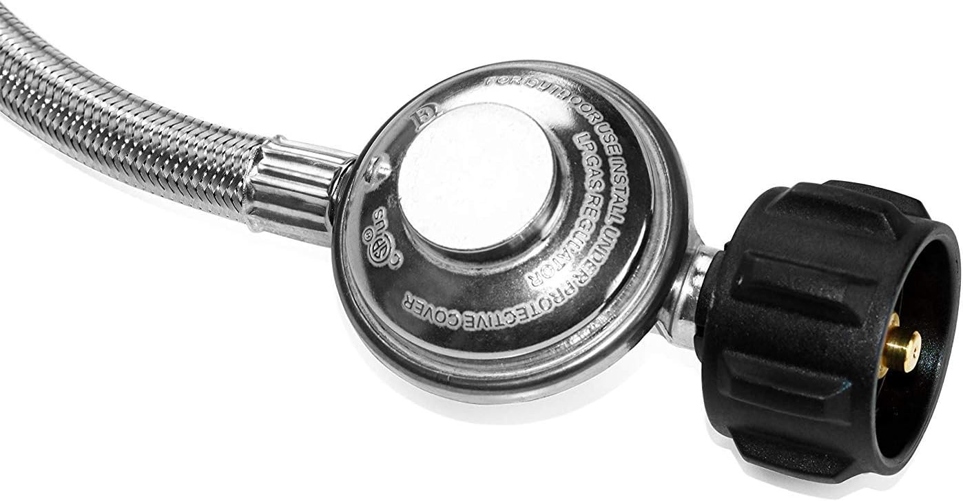 Regulador propano QCC1 5ft manguera acero inox 3/8 pulg