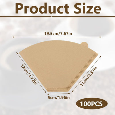 Filtros café papel comp OXO 100 pzas 2 conos