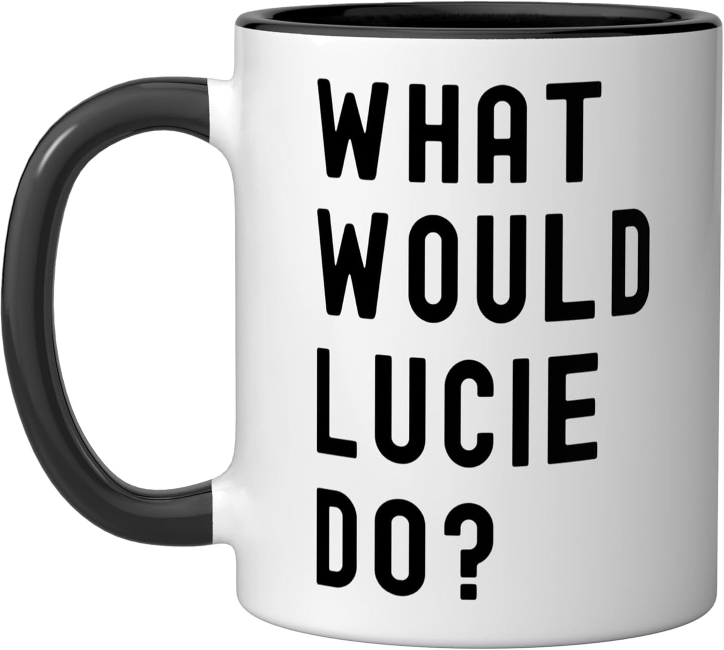 Taza cerámica What Would Lucie Do? Negro/Blanco