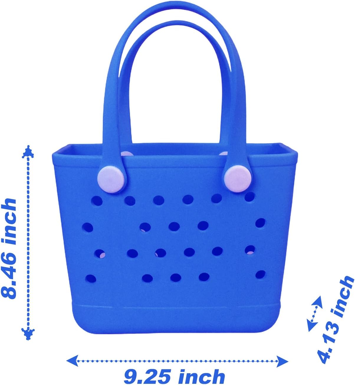 Bolsa playa mini goma 11x8.5x4.5pulg impermeable mujer