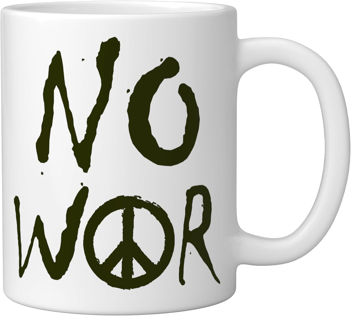 Taza Cerámica Símbolo de la Paz Blanco