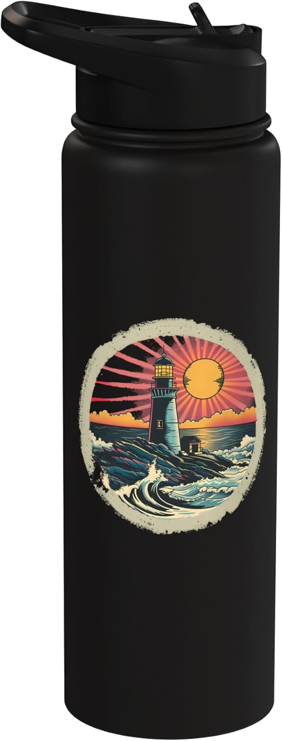 Botella de agua aislada de acero inoxidable Light House