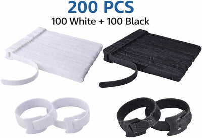 Pack 200 Bridas Reutilizables 8pulg Ajustables