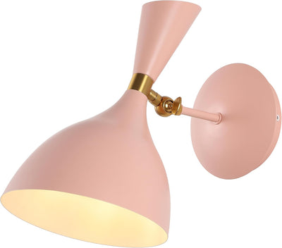 Lámpara pared LED hierro ajustable 10pulg rosa latón moderna
