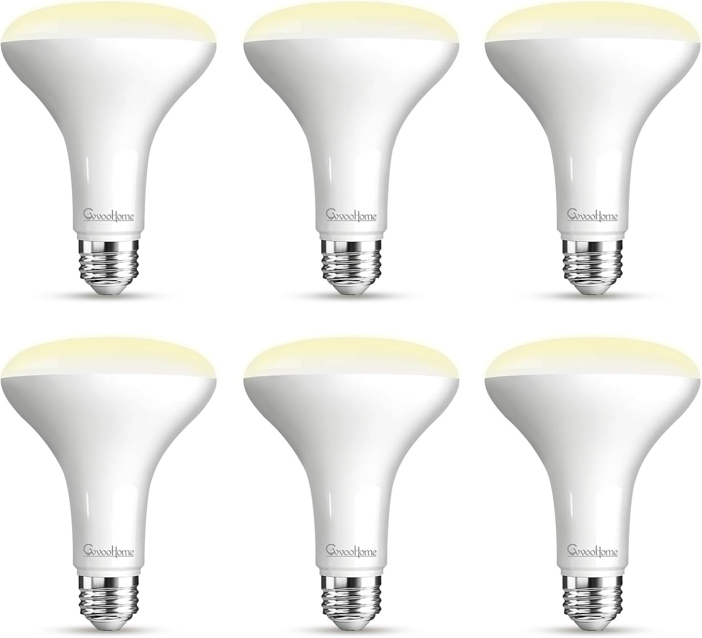 Pack 6 bombillas LED BR30 E26 7W blanco suave 2700K