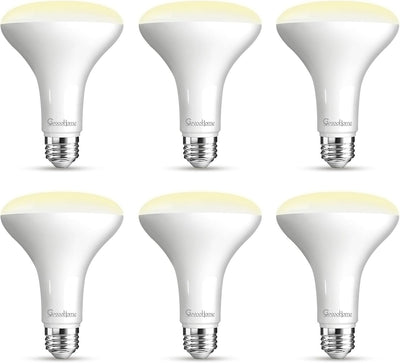 Pack 6 bombillas LED BR30 E26 7W blanco suave 2700K