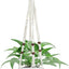 Colgador macramé para plantas 35pulg algodón madera