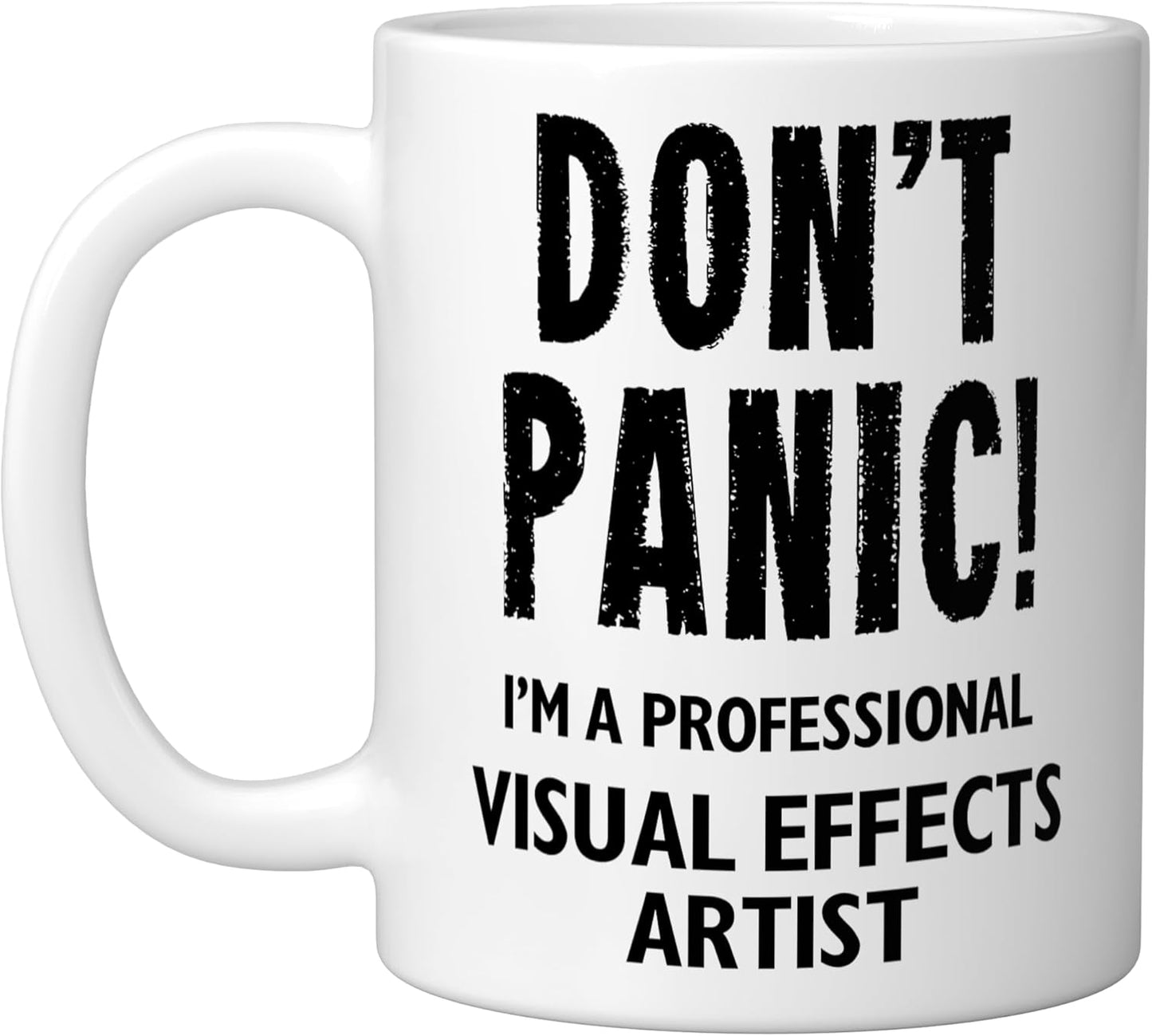 Taza Cerámica Efectos Artísticos Blanca