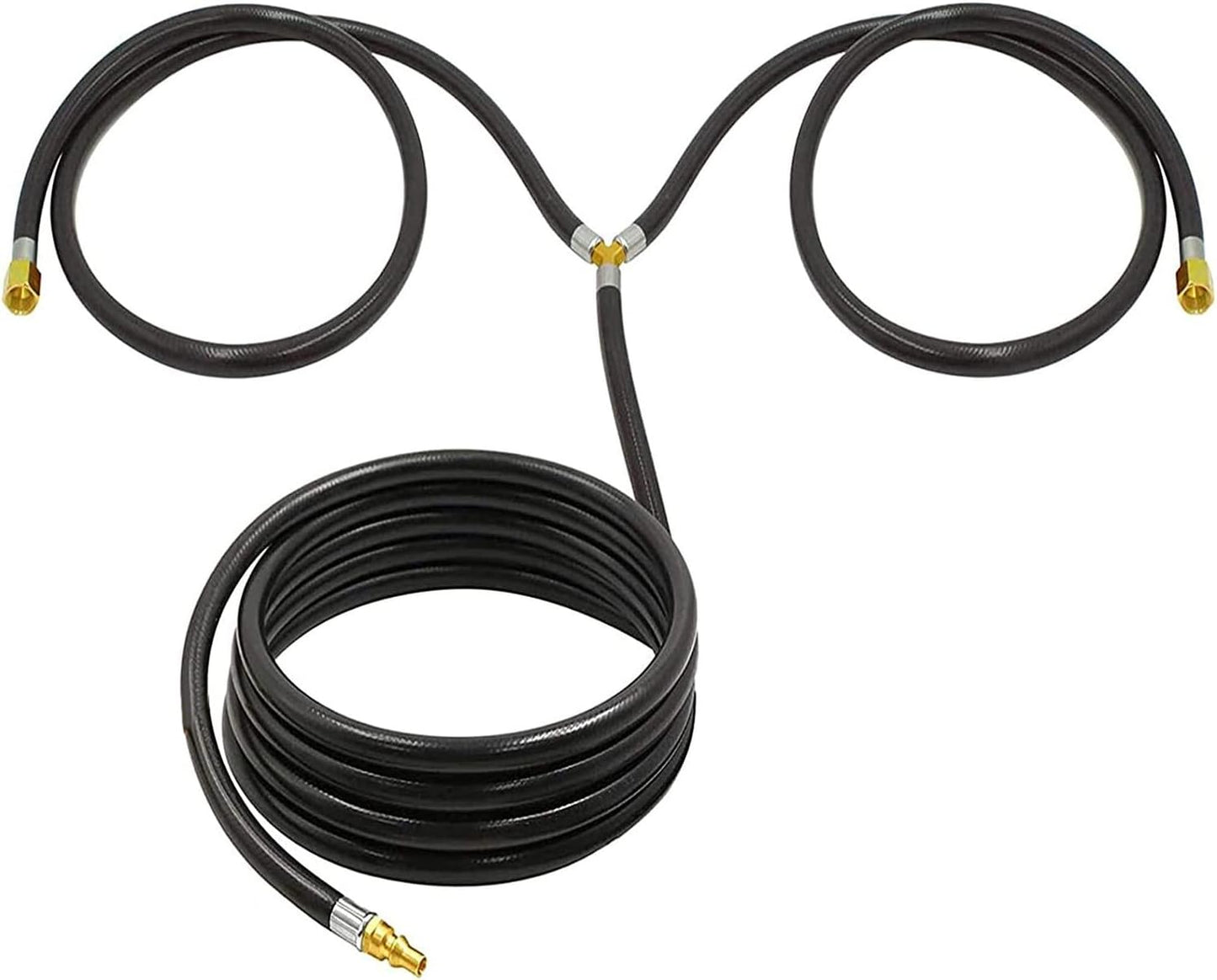 Manguera propano RV 16ft divisor Y para 2 parrillas gas 1/4pulg