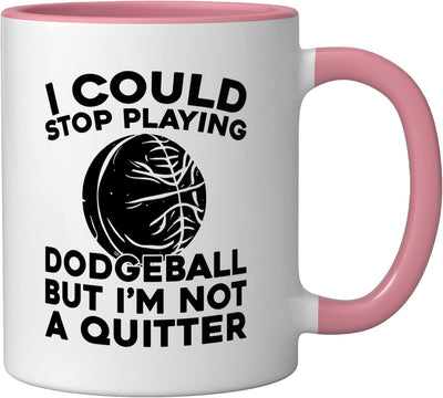Taza Cerámica Juego Dodgeball Rosa/Blanco