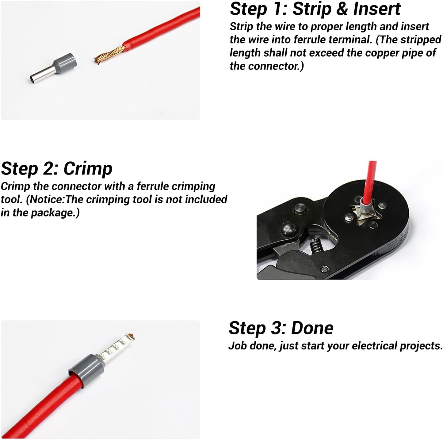Kit 800 pzas conectores crimpado AWG 22-7