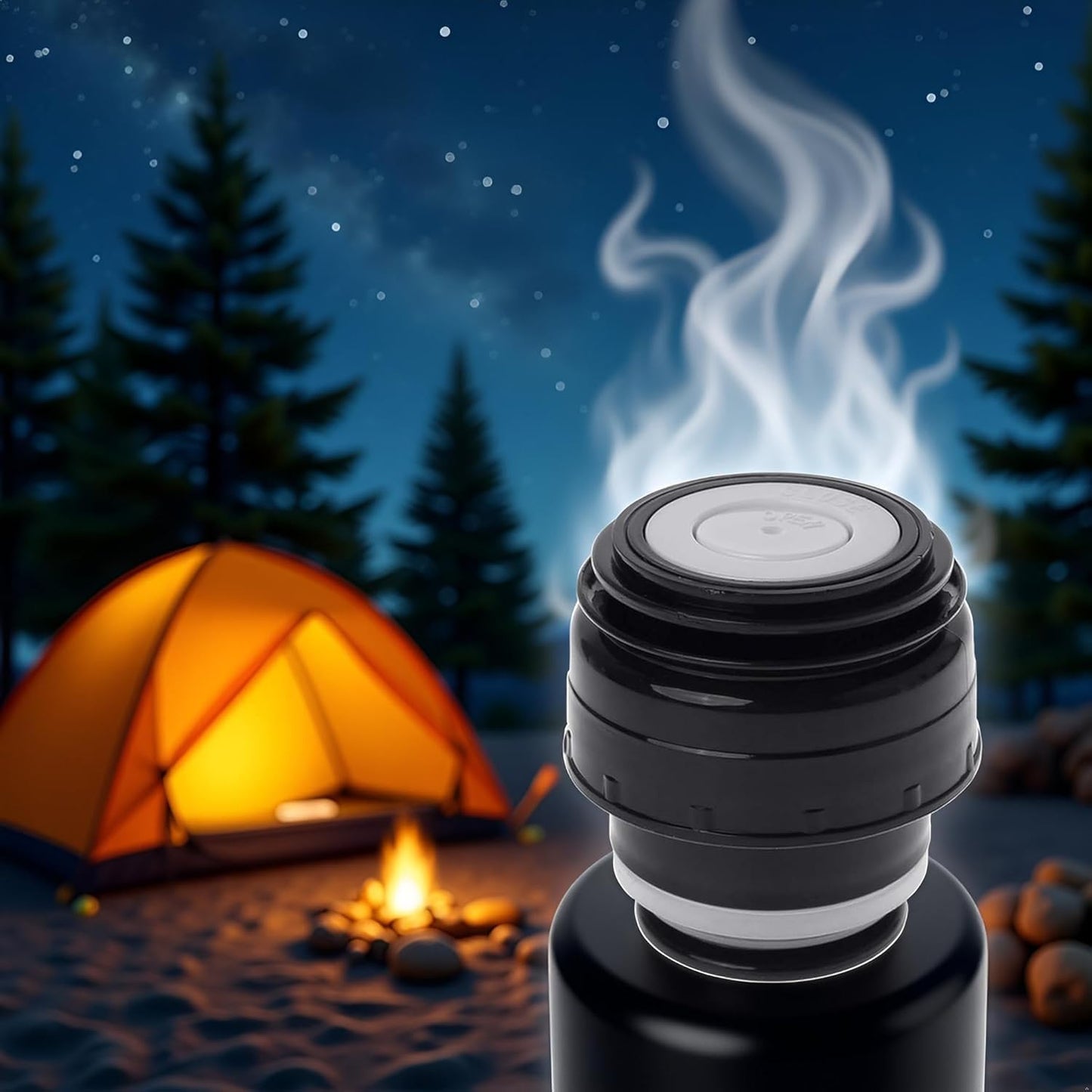 Cubierta tapa frasco vacío 1.8pulg taza viaje aislada