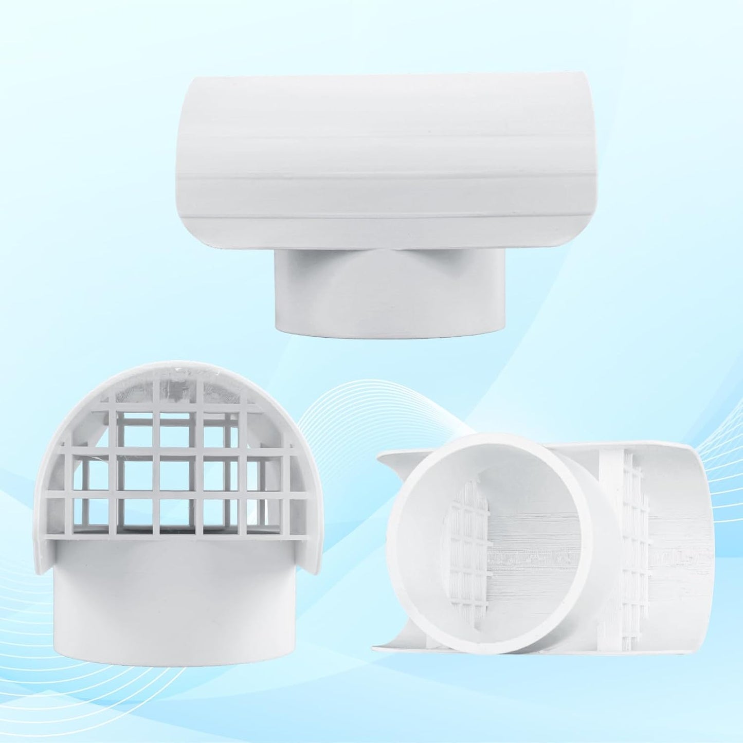 Tapa ventilación radón tubería 3pulg PVC cubierta techo