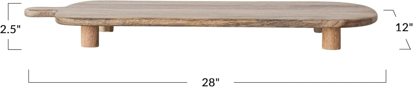 Tabla servir queso patas madera mango asa natural