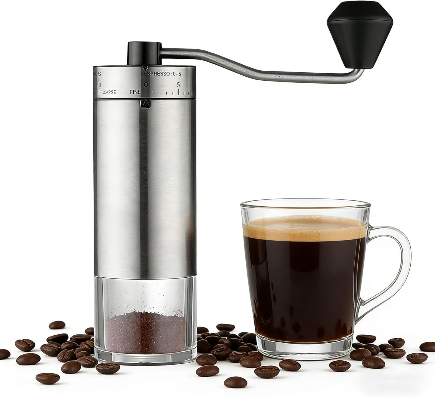 Molinillo café manual acero inox 40 ajustes portátil