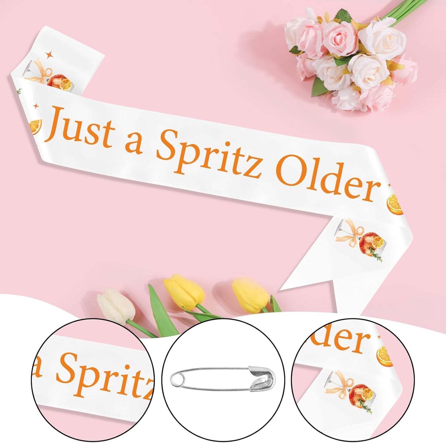 Estola Aperol Spritz para Cumpleaños Fiesta Cítricos