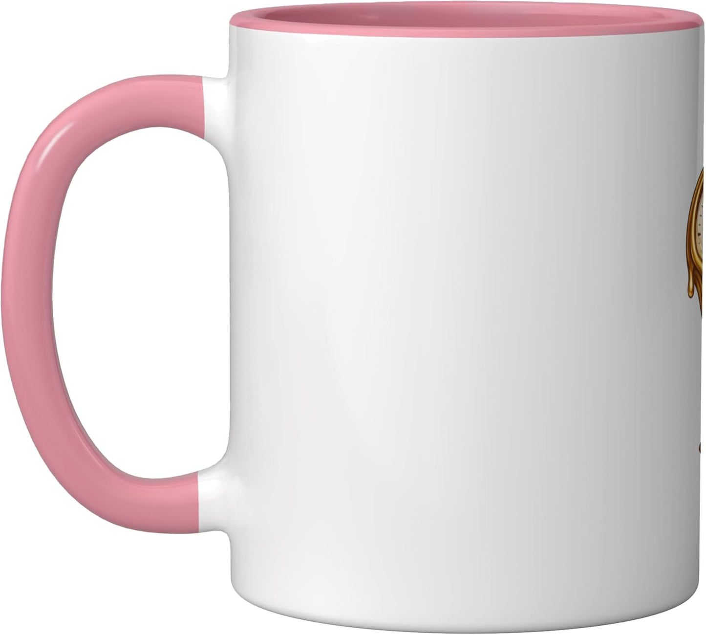 Taza Cerámica Ilustración Surreal Rosa/Blanco