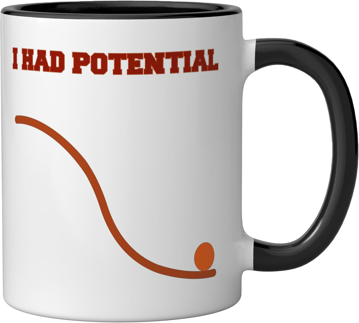 Taza cerámica Retro Physics Joke Negro/Blanco