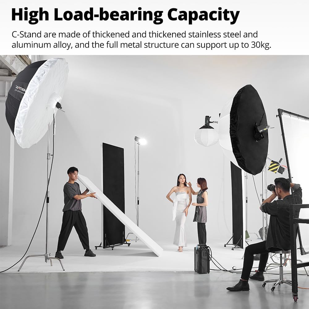 Soporte luz en C metal brazo pluma 10.5ft reflector ajustable