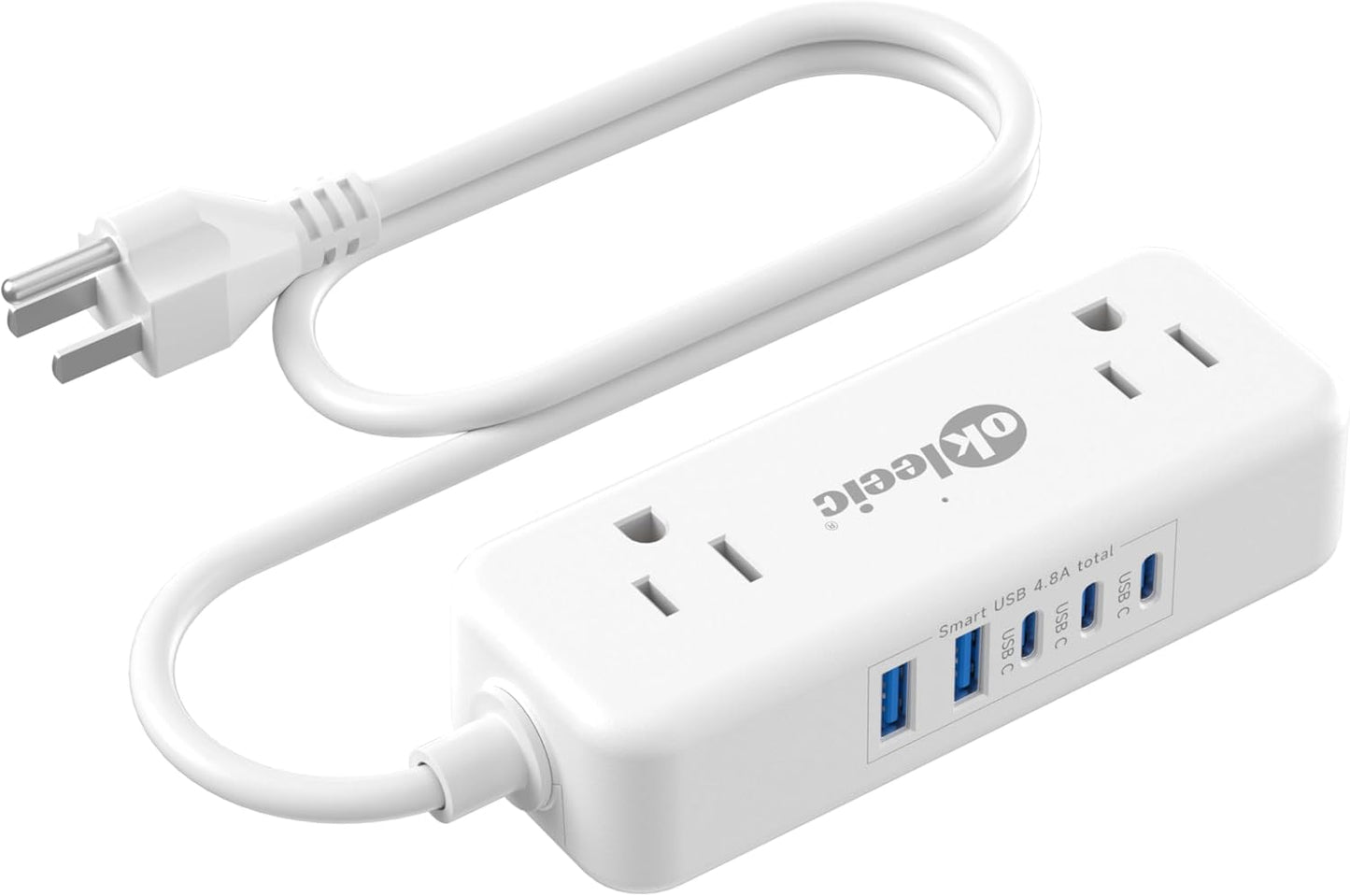 Cable extensión 2ft con protector sobretensiones 4 tomas 5 USB