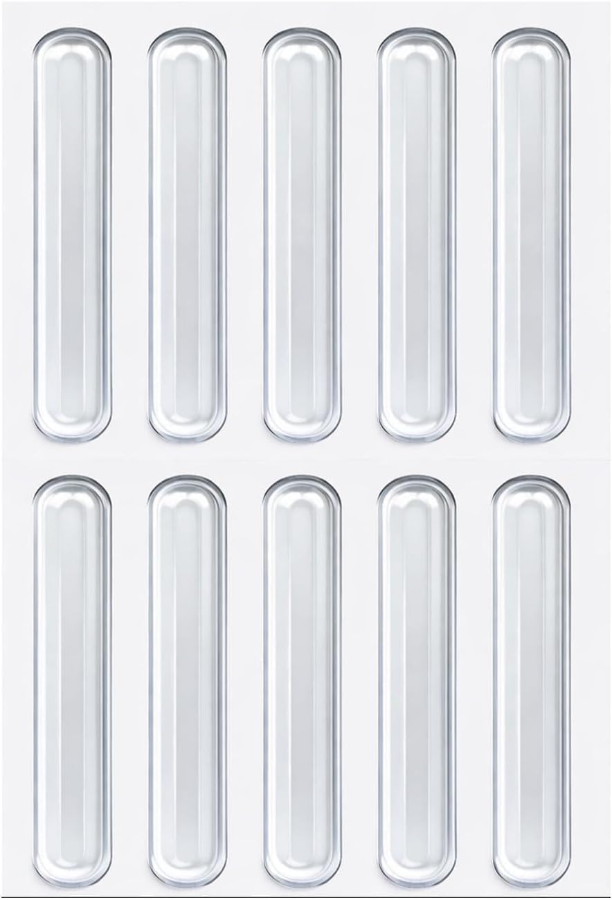10 Pzas Parachoques Puerta Gabinete Silenciosos Transparentes