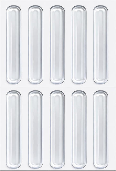 10 Pzas Parachoques Puerta Gabinete Silenciosos Transparentes