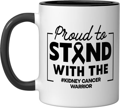 Taza Cerámica Conmemorativa Cáncer Renal Negro/Blanco